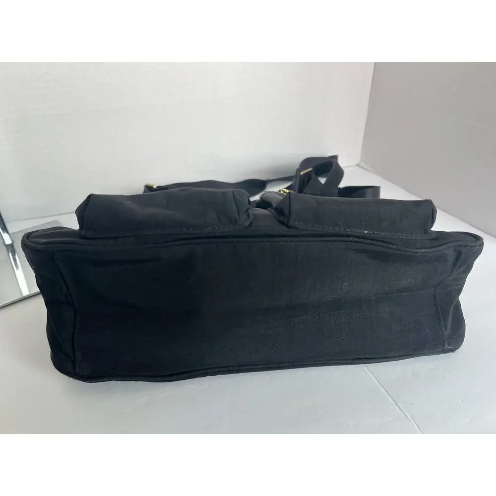 Baggallini San Marino Black‎ Nylon Satchel Tote Shoulder Travel Bag